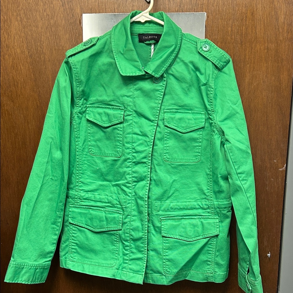 Talbots Vibrant Green Utility Jacket